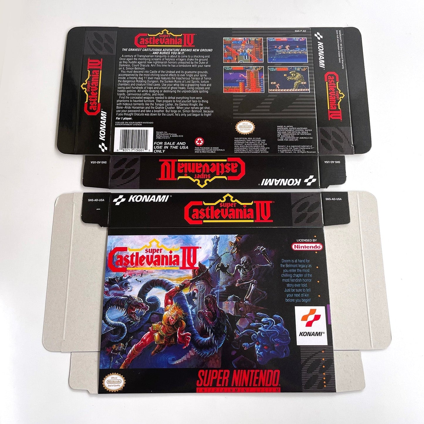 Super Castlevania IV – SNES Game Cartridge (With Tray, Box & Manual) - Romcarts