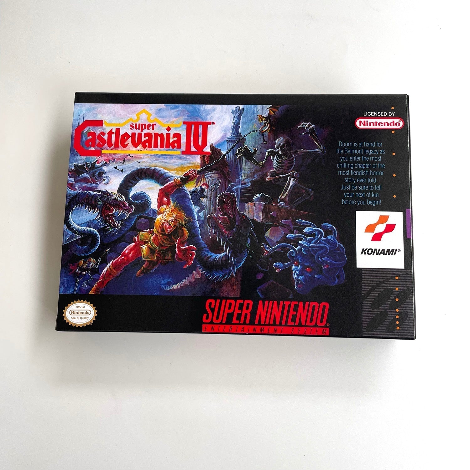 Super Castlevania IV – SNES Game Cartridge (With Tray, Box & Manual) - Romcarts