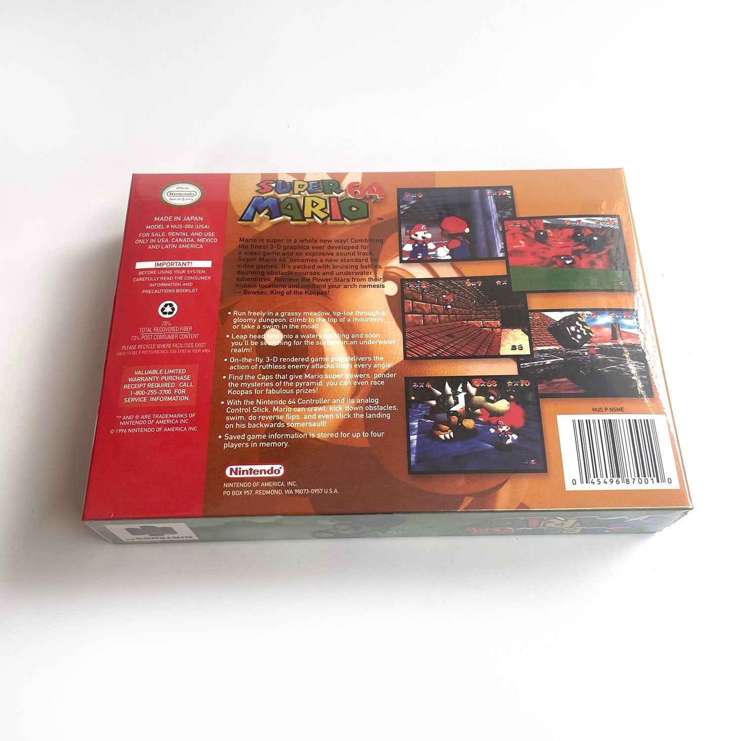 Super Mario 64 Game With N64 Case & Cart