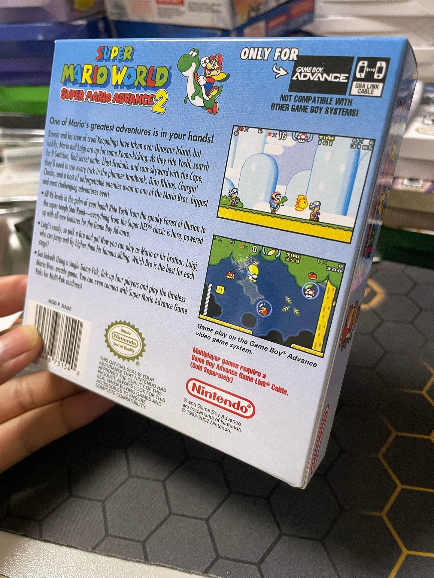 Super Mario Advance 2: Super Mario World – GBA Game Cartridge (With Tray, Box) - Romcarts
