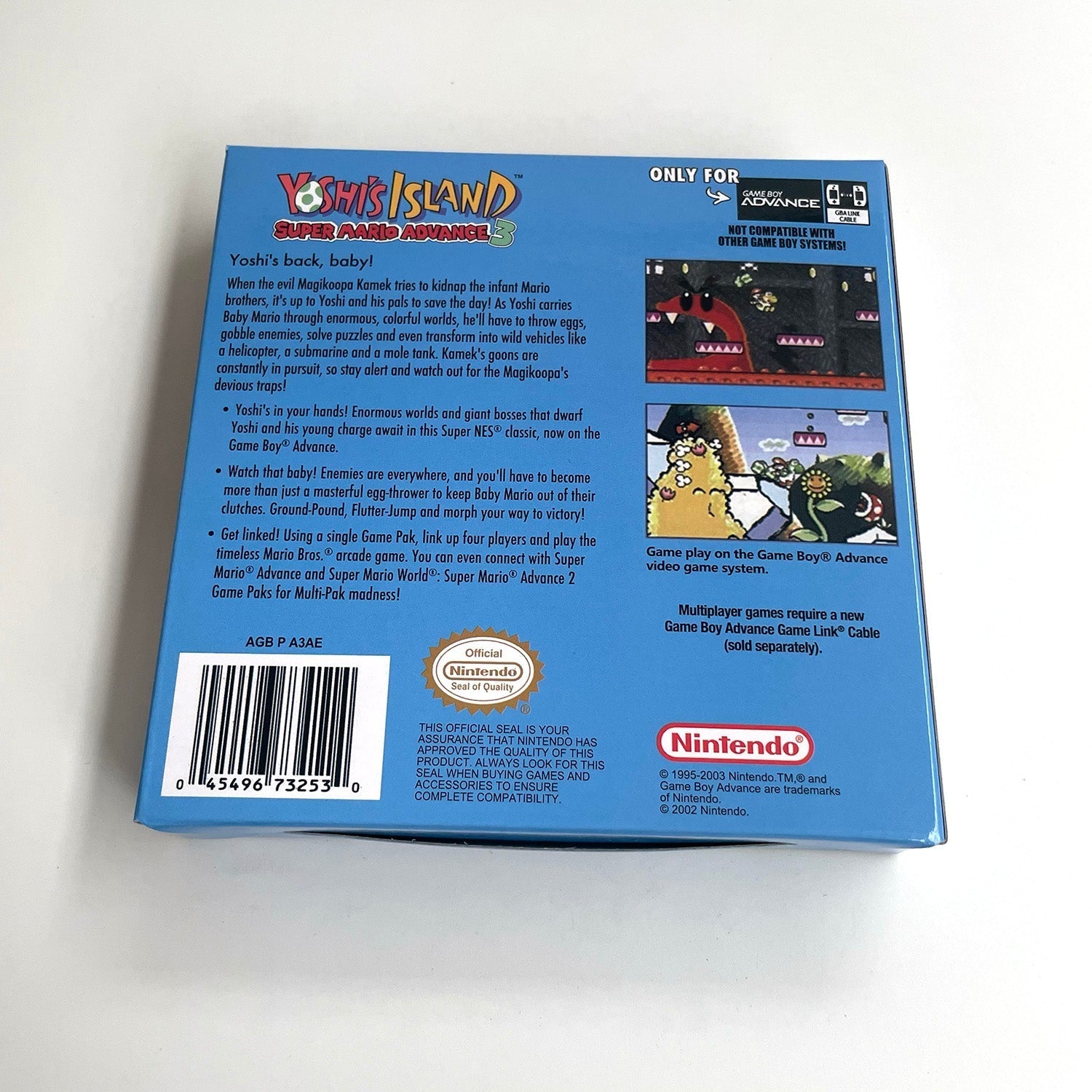 Super Mario Advance 3: Yoshi’s Island – GBA Game Cartridge (With Tray, Box) - Romcarts