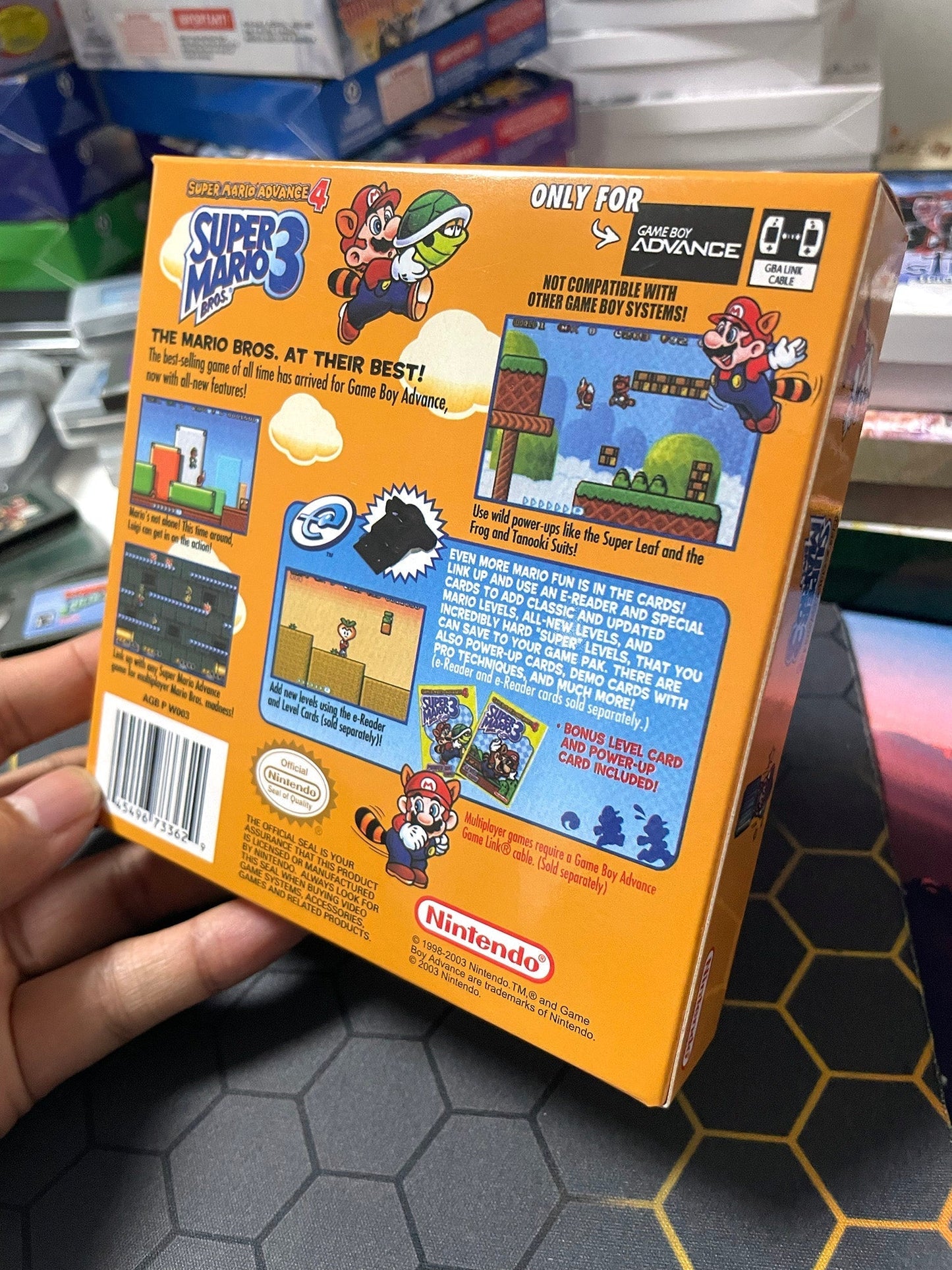 Super Mario Advance 4: Super Mario Bros. 3 – GBA Game Cartridge (With Tray, Box) - Romcarts