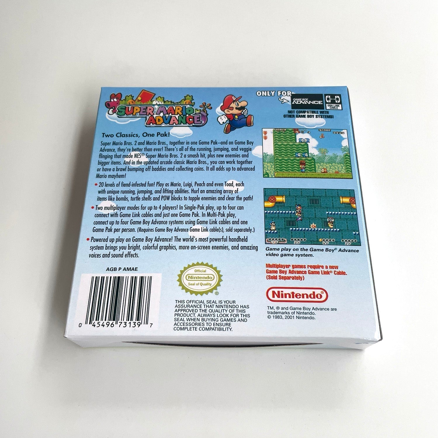 Super Mario Advance – GBA Game Cartridge (With Tray, Box) - Romcarts