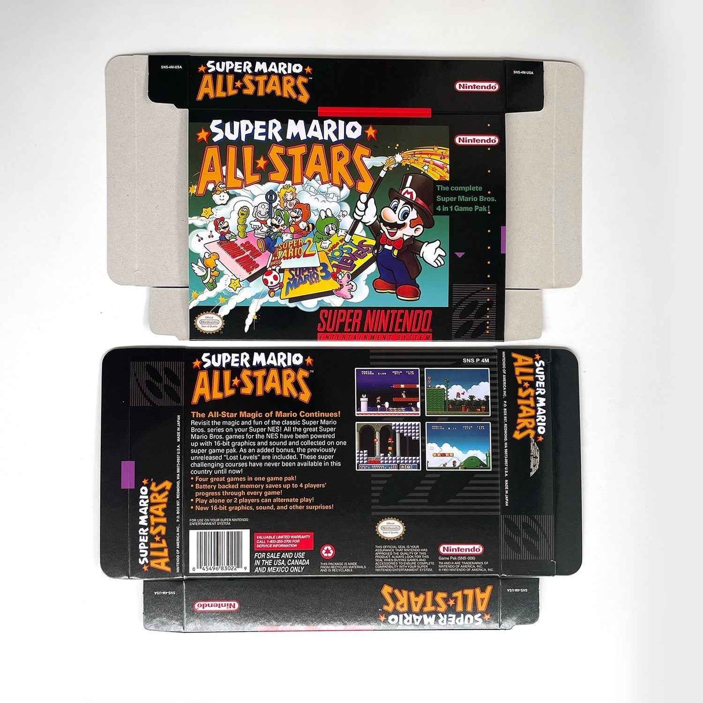 Super Mario All-Stars – SNES Game Cartridge (With Tray, Box & Manual)