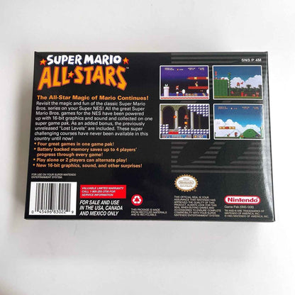 Super Mario All-Stars – SNES Game Cartridge (With Tray, Box & Manual)