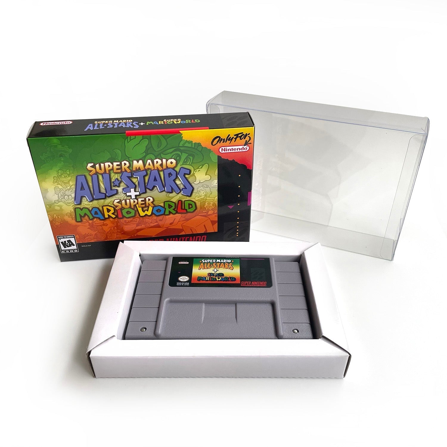 Super Mario All - Stars + Super Mario World – SNES Game Cartridge (With Tray, Box & Manual) - Romcarts