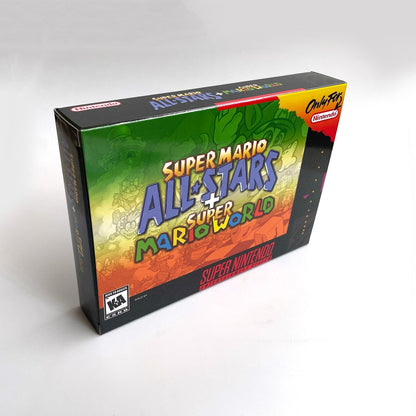 Super Mario All - Stars + Super Mario World – SNES Game Cartridge (With Tray, Box & Manual) - Romcarts