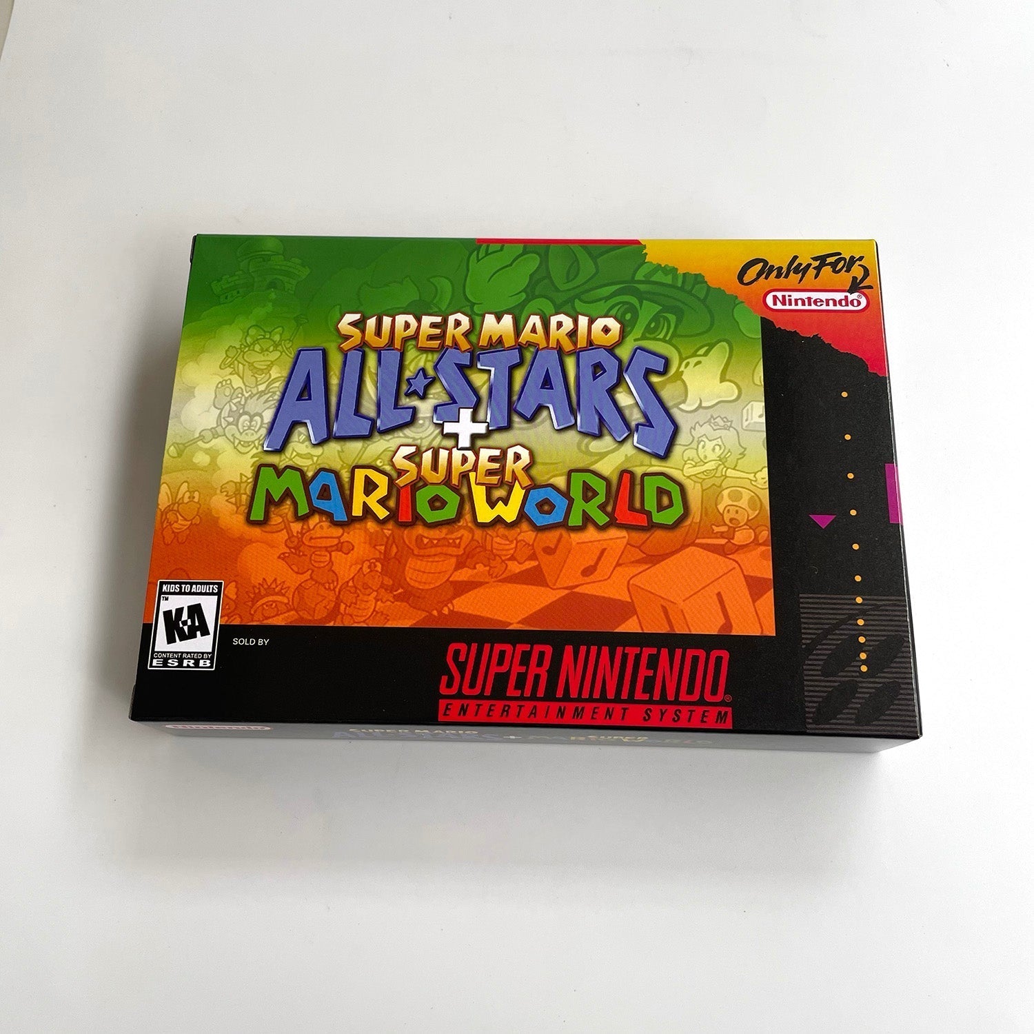 Super Mario All - Stars + Super Mario World – SNES Game Cartridge (With Tray, Box & Manual) - Romcarts