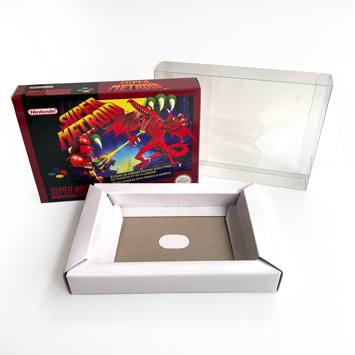 Super Metroid – PAL / Europe – Box & Tray & Case