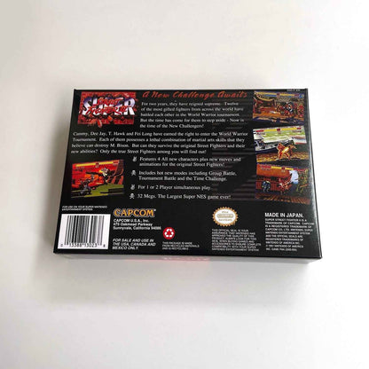 Super Street Fighter II: The New Challengers – SNES Game Cartridge (With Tray, Box & Manual)