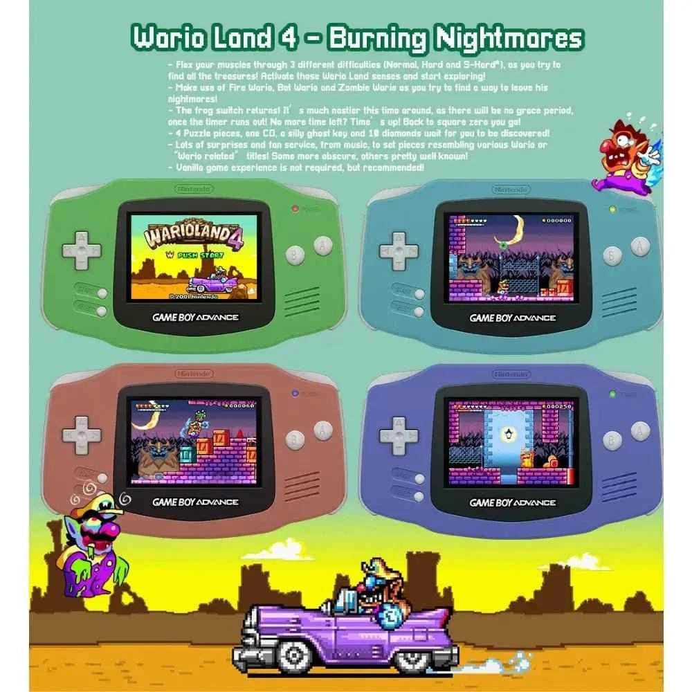 Wario Continent 4: Burning Nightmare – GBA Game Cartridge (With Box, No Manual)