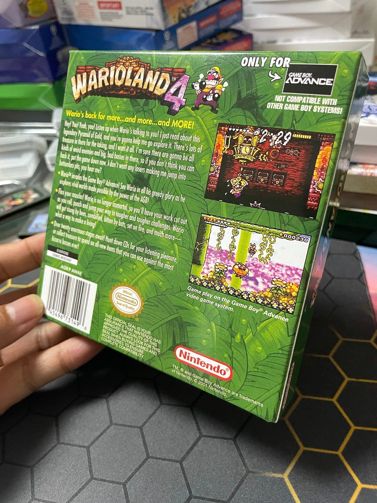 Wario Land 4 – GBA Game Cartridge (With Tray, Box & Manual) - Romcarts