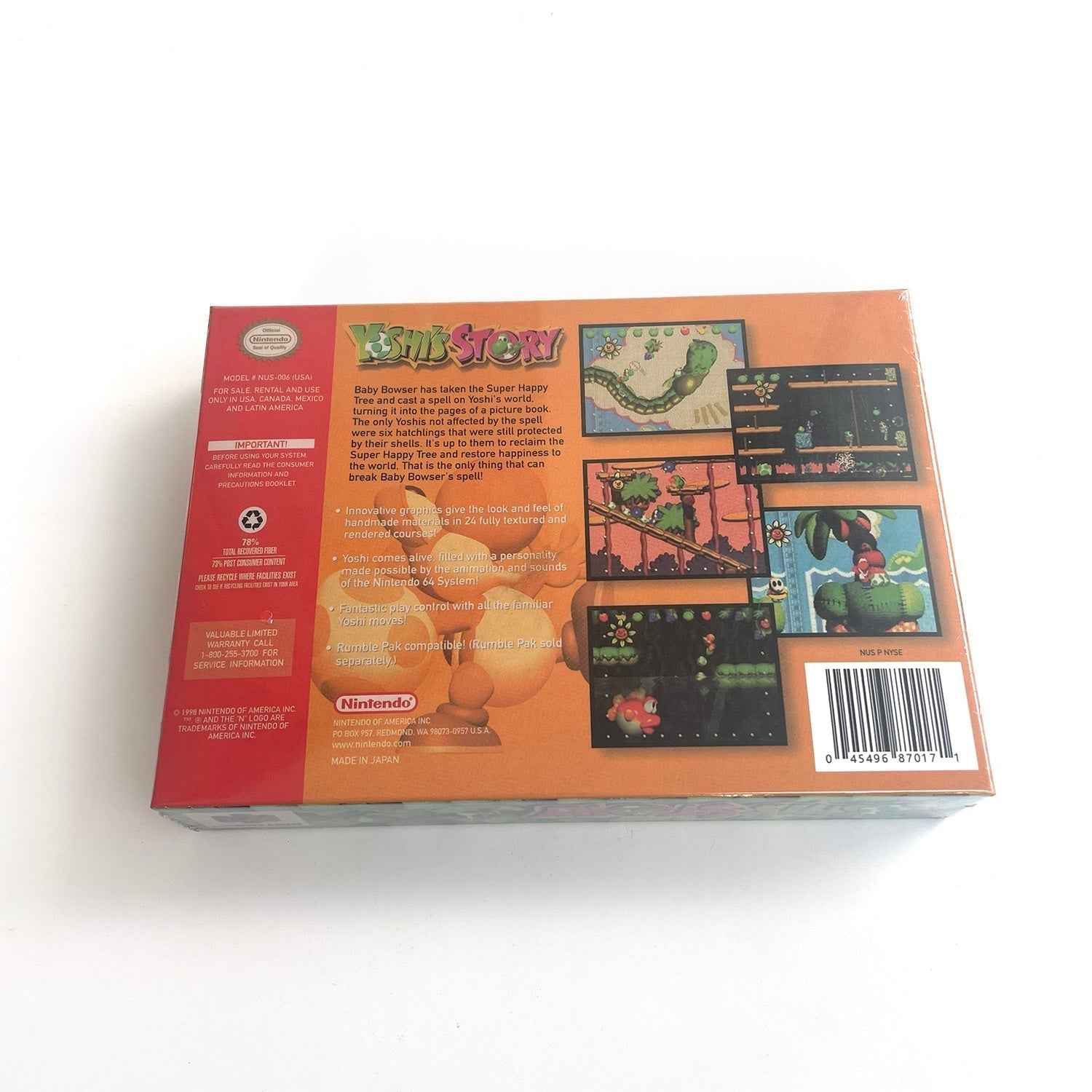 Yoshi'S Story Game With N64 Case & Cart